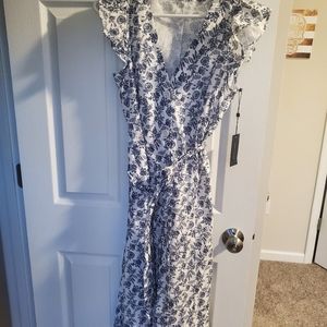 Tommy Hilfiger Women's Allover Floral Flutter Sleeve Dress